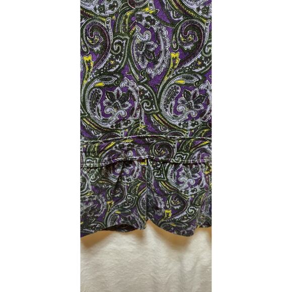Talbots Women’s Blazer Size 12 Black Purple Paisley Single Button Lined Jacket - Picture 9 of 14